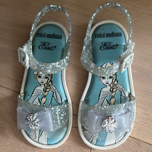 Mini Melissa Sparkly Frozen Sandals - Picture 1 of 4